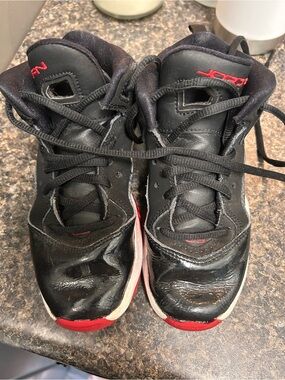 Kids Black and Red Jordans
